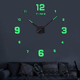 Wooden Numbers Wall Clocks Round Dial only Glow in The Dark Clock Wall for Living Decor Modern Decorative