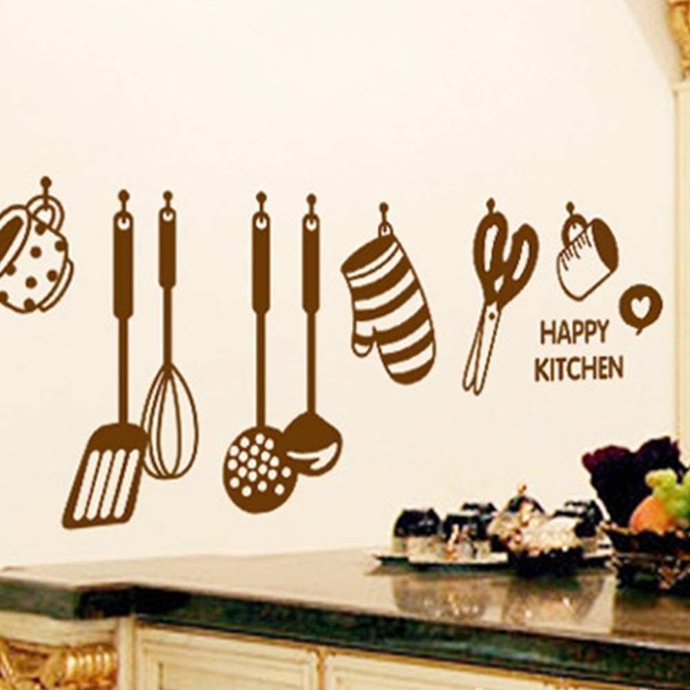 Cooking Wall Stickers Removable Kitchen & Dining RoomN DIY Wall Decal Kitchen Rules Art Home Mural Décor Vinyl Wall Art Inspirational Quotes Decorations size 45x60 ay6017a