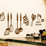 Happy Kitchen Wall Sticker for Kitchen Decoration (18 by 36 inches)