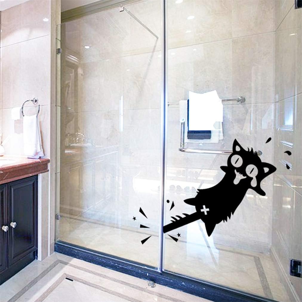 3D Wall Sticker Cat、Cute Cartoon Animals Wallpaper Sticker Decoration School  Living Room Window Bathroom Toilet Refrigerator Kitchen Corridor Waterproof Sticker Poster size 25×43cm nc1209