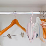 Shoe drying stand | Hanging Racks for Balcony, Cabinet, Cup Board | Hook Racks Organizer (Pink)