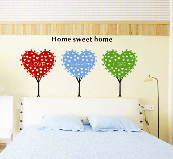 Heart Wall Sticker with Quote Home Decals Design Use Living Room Bedroom Kitchen Ay874