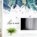 SENGTER Tropical Leaves Wall Decals Removable Jungle Green Palms Tree Plant Wall Stickers for Living Room Kids Room Bedroom Playroom Decor size 50x120 ht94012