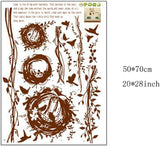 BEST OF BEST Bird Nest Tree Vine Wall Stickers Ay7026