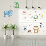 Cartoon Animal Living Room Children Kids Bedroom Nursery Kindergarten Removable Door Wall Stickers Poster Decal Decor Mural