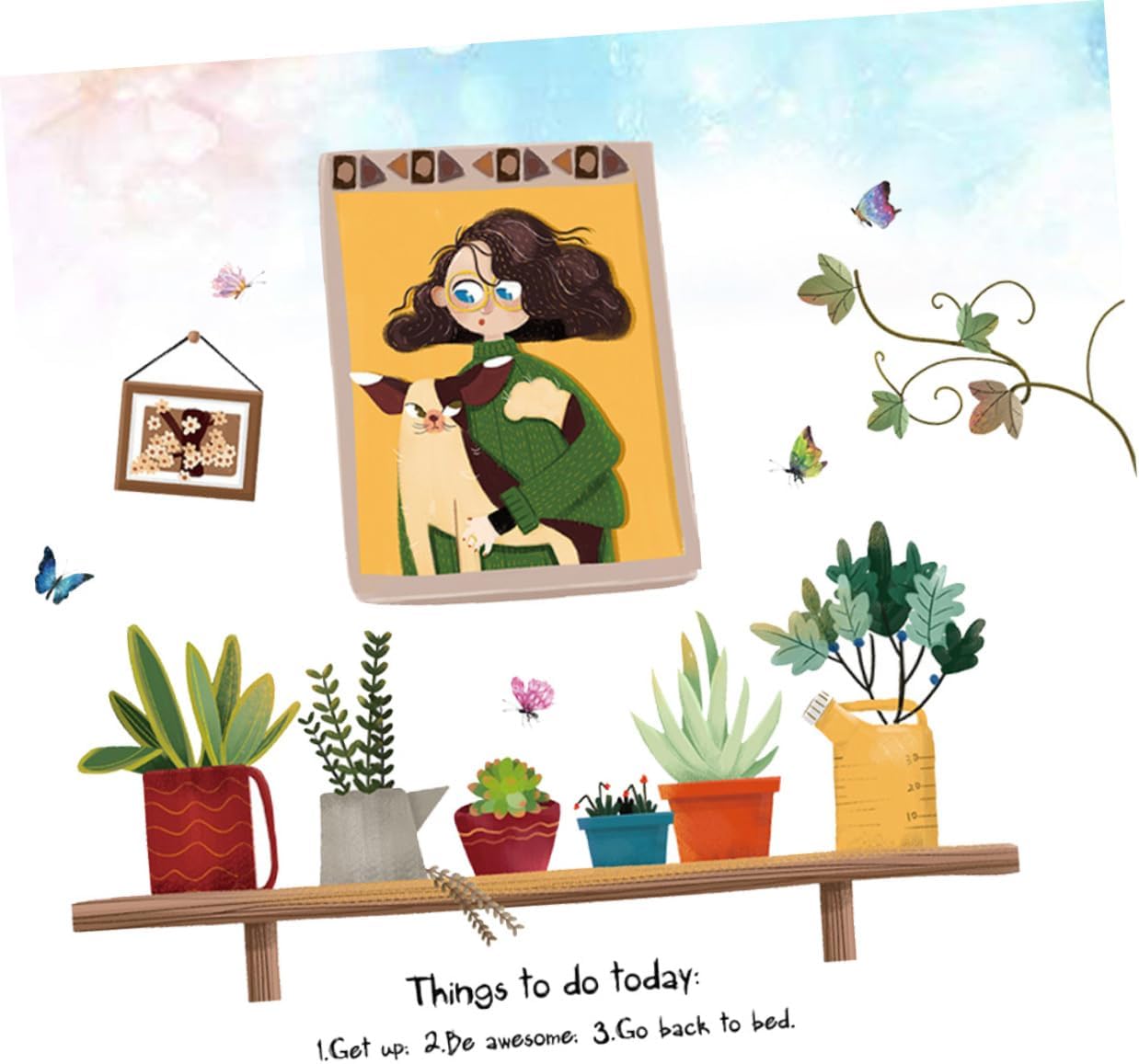 Homoyoyo Pegatinas De Pared De Dibujos Animados De Pvc Adhesivos Decorativos Para Paredes Diseño De Planta Para Habitación Infantil Salón Dormitorio Fácil De Quitar size 50 x70 xls7247