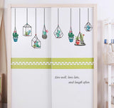 HM92013 weii  Stickers Decor Living Room Succulent Sticker Removable Vinyl ArtMural Decals