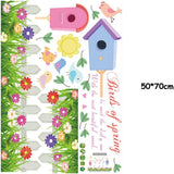 Cartoon Butterfly Flower Wall Stickers for Picture Frames Height Measurements Removable Wallpaper size 50x70 sk7008
