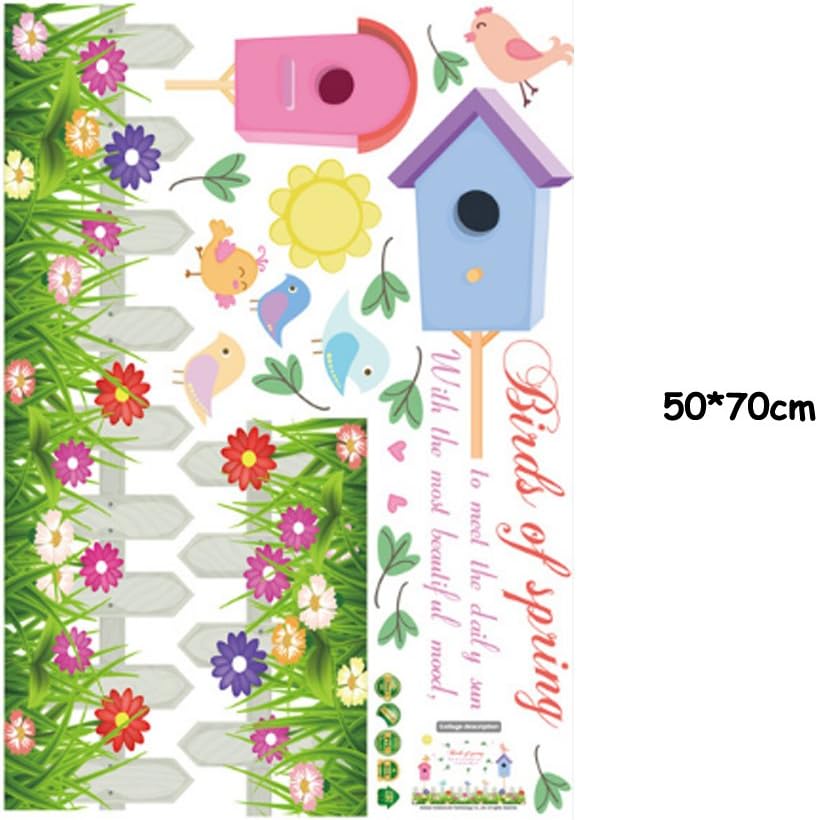 Cartoon Butterfly Flower Wall Stickers for Picture Frames Height Measurements Removable Wallpaper size 50x70 sk7008