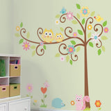 Cute Cartoon Owl Tree Flowers and Squirrel Waterproof Mouse Pad with Stitched Edge,Non-Slip Rubber Base Design for Laptop Or Desktop Computer size 20x25 zy1001