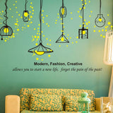 Yellow Black Classic Lamp Wall Sticker Self-Adhesive DIY Wall Murals Home Decor Art size 50x70 xh3943c