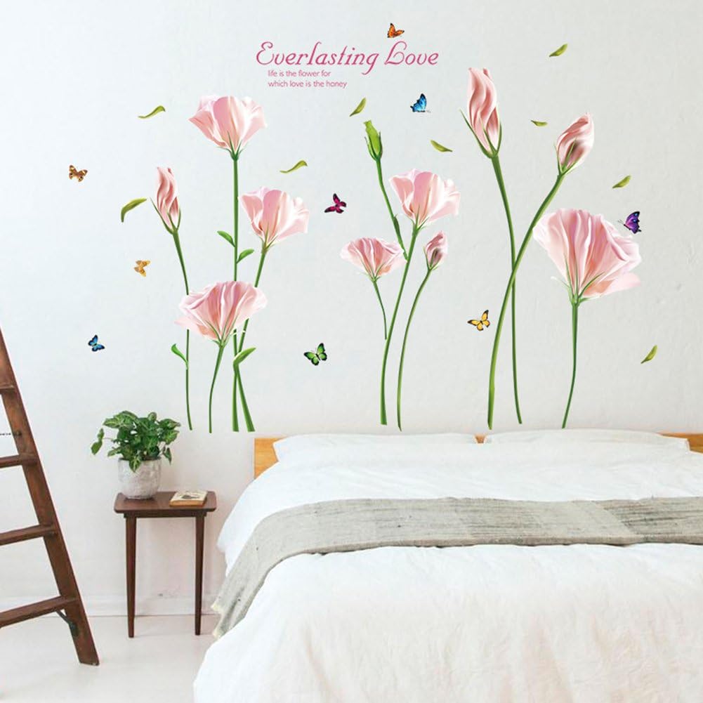 floral-butterfly-wall-sticker-removeable-sk9112b size 60x90