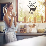 Toilet Sticker, Toilet Lid Sticker with Smiley Face PVC Waterproof Sticker Toilet Funny Cartoon Toilet Removable DIY Sticker for Bathroom, Kitchen, Wall Sticker 15x20cm nc105