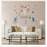 Imported Wall Sticker Decor Sticker Removable DIY Goat Head Wall Decal fo Decor One Size