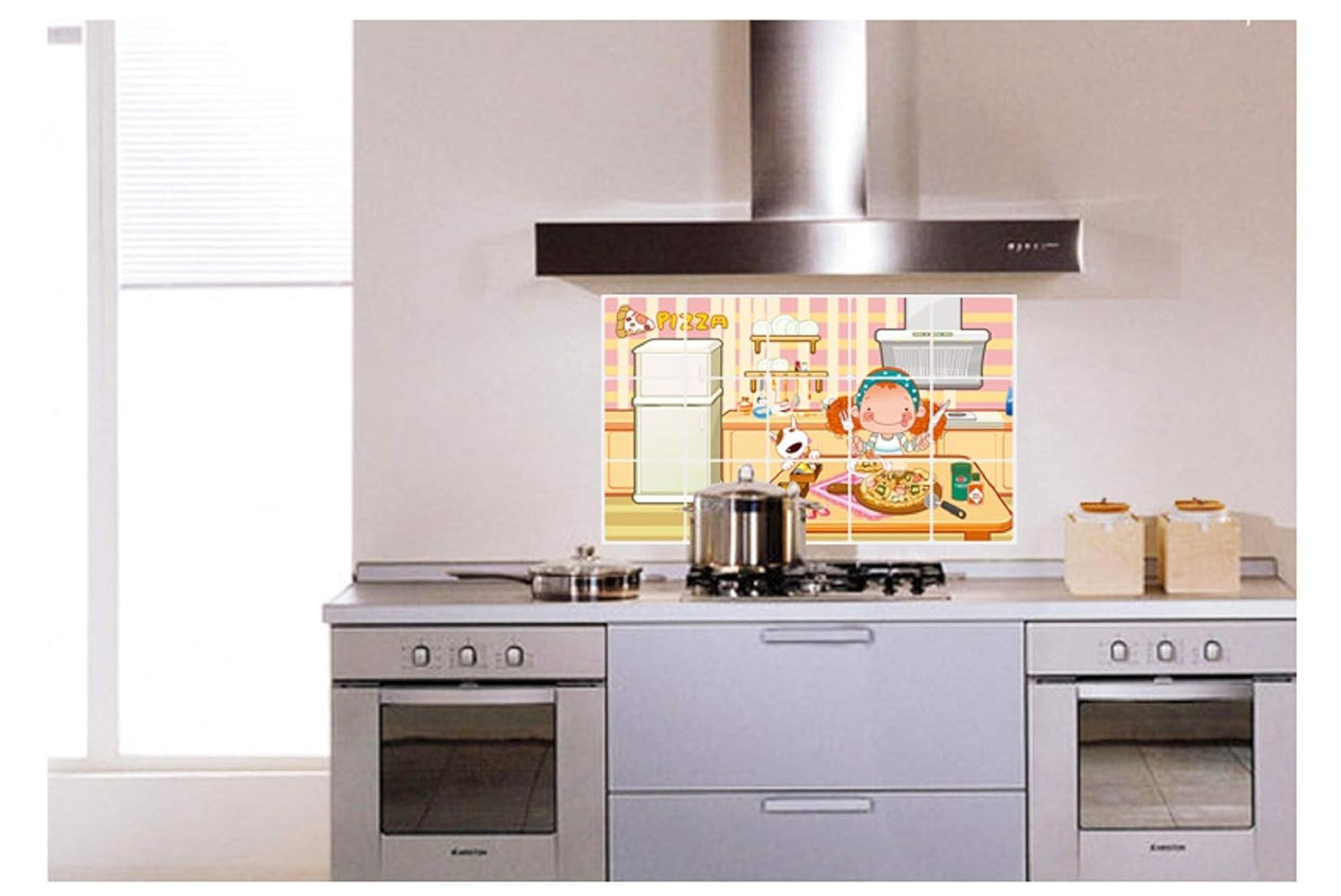 Kitchen Oil Proof Wall Sticker Heat Resistant Waterproof Self Adhesive Backsplash Cover for Kitchen Wall Protection