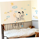 StickerShopee Happy Dog in Air - Wall Stickers  size 50x70 ay7083