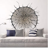 3d Broken Wall Crack Removeable Home Decor Creative Mural size 50x50  nc1475