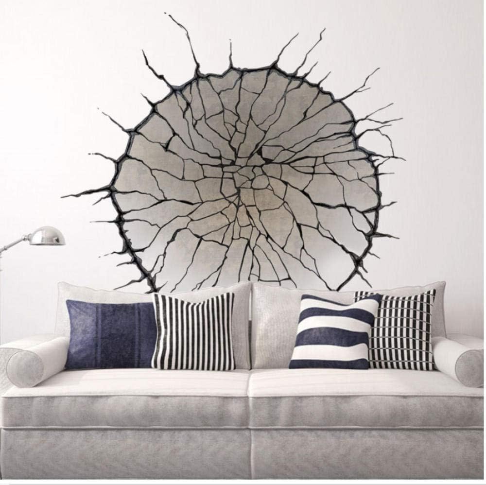 3d Broken Wall Crack Removeable Home Decor Creative Mural size 50x50  nc1475