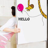 Artibetter Cartoon Giraffe Sticker Removable Wall Decals for Refrigerator Door Cupboard Bedroom size 30x60 xh3214