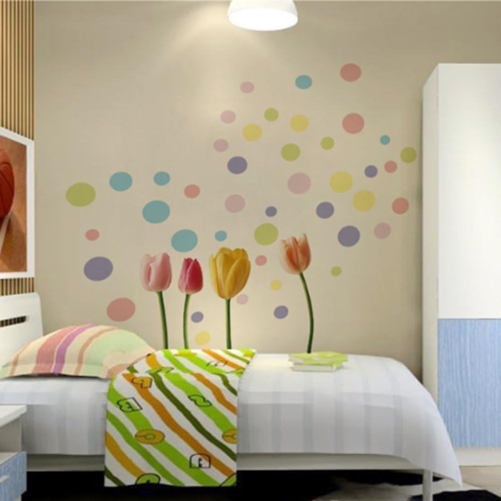 Colorful Flowers Butterflies Trees Wall Stickers Ays6007