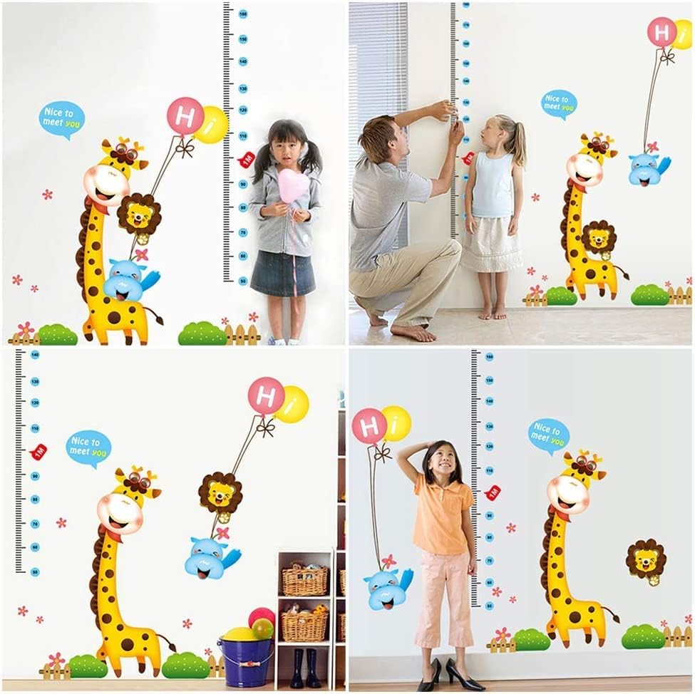 Giraffe Height Chart Measurement Design Removable Wall Sticker Decal Decor size 60x90  xh6014a kids Sticker