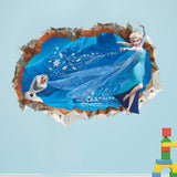Frozen Cartoon Character Wall Sticker Diy Wall Paper Children's bedroom Living Office Decoration Can Remove