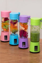 Rechargeable Portable Mini Juicer Blender – 6 Blades, 380ml Outdoor Juicing Cup [Random Color] With Box