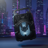 Cyber-Pulse Portable Bluetooth Party Speaker – Neon Edition with Integrated Light Show