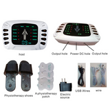 Electronic Pulse Massager Therapy Machine – Full Body Pain Relief Device with LCD Display, Electrode Pads, Massage Slippers &amp; Multiple Modes – Nerve, Muscle &amp; Acupressure Stimulator Kit