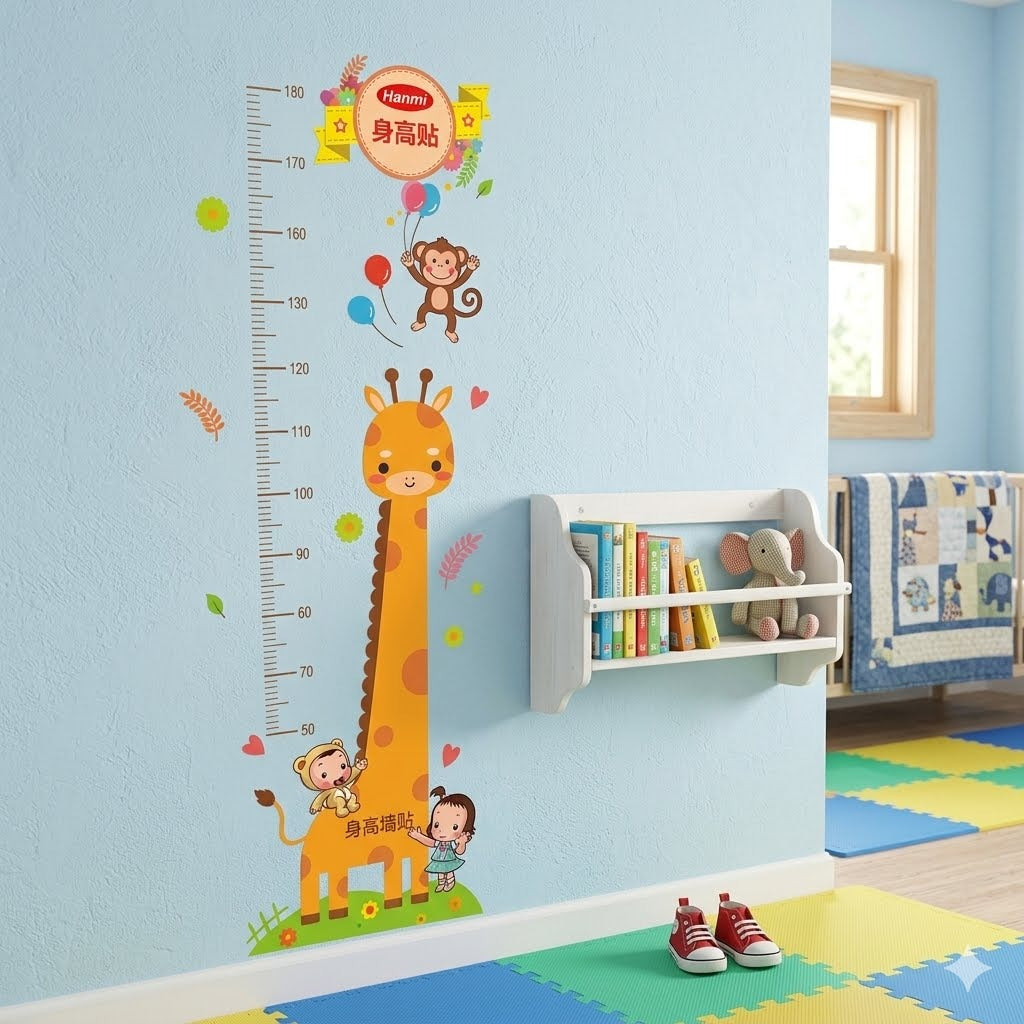 Hanmi Giraffe Kids Growth Chart Wall Sticker  size 45x95 nc1206