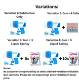 Bazooka Bubble Gun Toy – Fun Automatic Bubble Machine For Kids With Bubble Solution And Tray (Random Color)