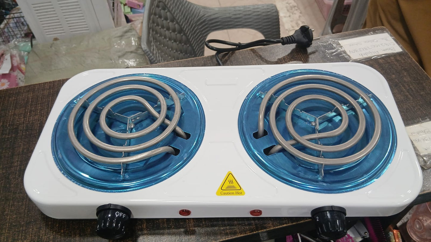 Double Electric Stove – Dual Hot Plate Cooker with Twin Coil Burners | Fast Heating, Energy-Efficient Electric Cooking Stove for Home, Hostels & Outdoor Use