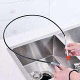Stainless Steel Hair Catching Drain Cleaning Wire Spring [90cm]  Sink Cleaning Stick