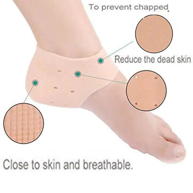 Pack of 2,Pair of half Heel Pain Anti Crack Silicone Set - Anti Crack  For Pain Relief Unisex