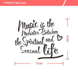 Coofit Sticker Mural Inspiration Musique Vie Citation Decal Mur Devis Décoration pour la Mai son  size 45+60cm dzr2031