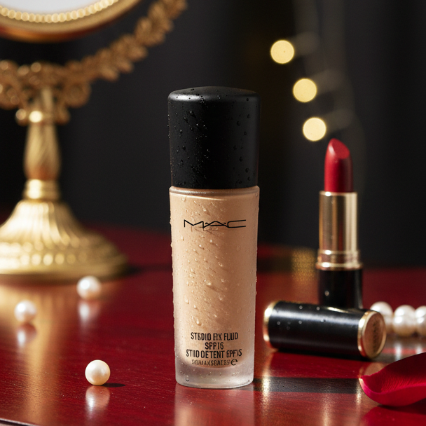 MAC Studio Fix Fluid SPF 15 Foundation – Shade NC20 | 24-Hour Wear, Oil-Free, Natural Matte Finish, Medium-to-Full Coverage, 30ml