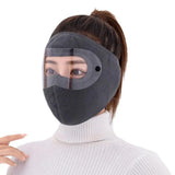 Full Face Shield | Dustproof Anti?Fog | Winter Warm Fleece Mask | Windproof Riding HD Shield – 1Pc Random Colour