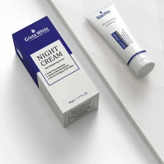 Gluta White Night Cream | 50ml | Advanced Brightening, Nourishing & Anti?Aging Formula