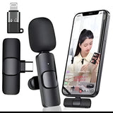 Wireless Lavalier Microphone for iPhone & Android, Plug-and-Play Mini Lapel Mic with Noise Reduction for Vlogging, YouTube, and Live Stream