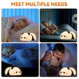 Cute Panda Night Light | Silicone Soft Lamp | Portable & Child?Safe Bedside Light Short Description