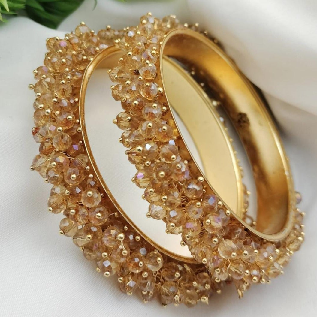 Fancy Pearls Design Bangles Set for Girls/Women