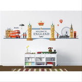 JM7304 Creative Personality Romantic Bridge Landscape Wall Sticker
