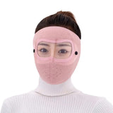 Full Face Shield | Dustproof Anti?Fog | Winter Warm Fleece Mask | Windproof Riding HD Shield – 1Pc Random Colour