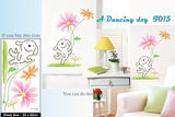Rainbow Wall-stickers Wall Decor Removable Decal Sticker - Dancing Dog size 32x58 tc1000