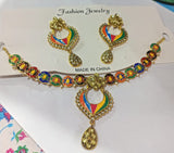 2021 Luxury Sparking Cubic Zircon Drop Earring Necklace Jewelry Sst Wedding Bridal jewelry sets