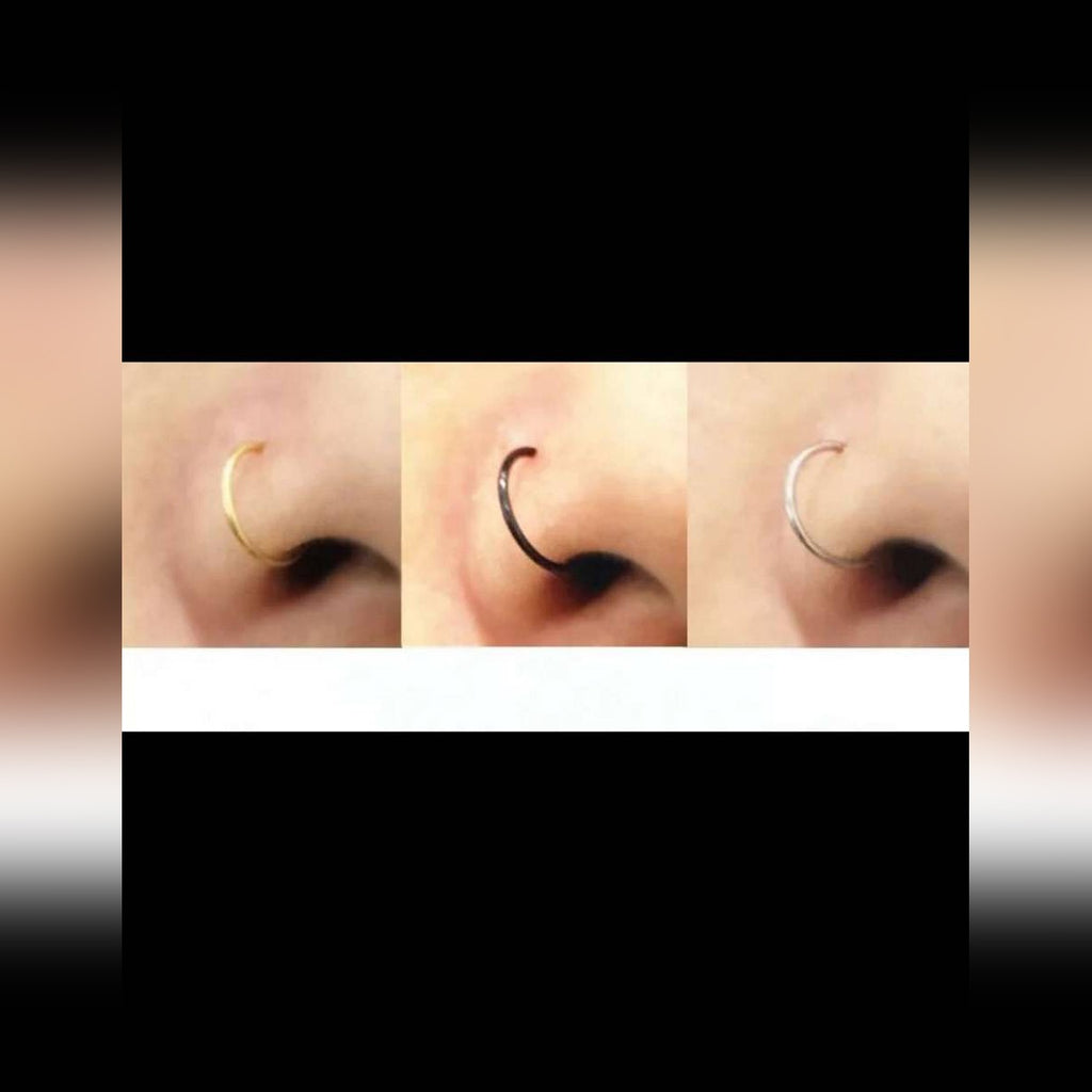 0.8mm 3 Pcs Stainless Steel Nose/Lips Hoop Ring - Body Piercing - Fashion Jewelry