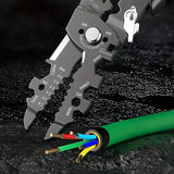 25 in 1 Wire Stripper, Wire Stripping Tool, Cutter Stripping, Cable Stripper Tool, Wire Crimping Tool, Multi-Function Hand Tool for Electric Cable Stripping Cutting and Crimping - Random Color