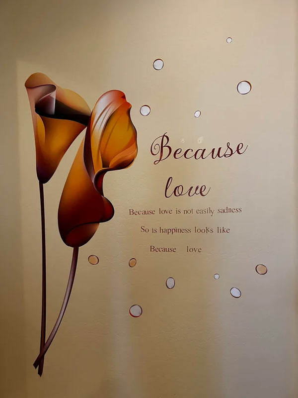 AY9080 Beacause Love WALSTIKER WALL STIKER 60X90 sticker