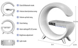 G63 RGB Light Bluetooth Speaker with 10W wireless charging  4 in 1 LED Atmosphere RGB Night Light Alarm Clock Desk Lamp Bluetooth Speaker Wireless Charging Modern