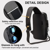 Chest Bag Multifunction Crossbody Sport Running Travel Sling Pack Anti-theft for  Men (Random Color)